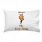 Chicken Legs Fix Everything Food Humor Cartoon - Single Pillow Case