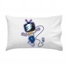 TV Boy Funny Walking w/ Television Head - Single Pillow Case