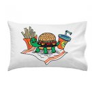 Turtle Burger Funny Shell Bun Burger w/ Fries Meal - Single Pillow Case