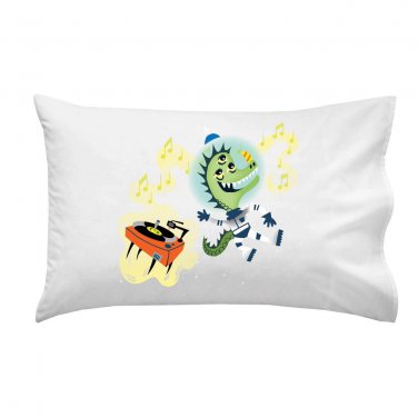 Rockin Space Dinolizard Funny Dinosaur Lizard Alien - Single Pillow Case