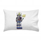 80's Love Robot Funny Cute Vintage Robot w/ Feelings - Single Pillow Case