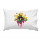 Drippy Mushrooms Funny Hippy Shroom Dripping Design Artwork - Single Pillow Case