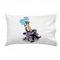 Mr. Giraffe Funny Wearing Suit Sitting on Bench - Single Pillow Case