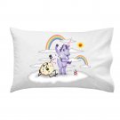 Donut Unicorn Shaving in Clouds Funny Mystical Cartoon Art - Single Pillow Case