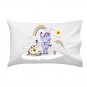 Donut Unicorn Shaving in Clouds Funny Mystical Cartoon Art - Single Pillow Case