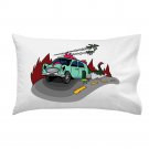 Dino Car Funny Dinosaur Lizard Car Cartoon Driving - Single Pillow Case
