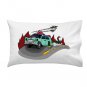 Dino Car Funny Dinosaur Lizard Car Cartoon Driving - Single Pillow Case