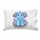 Cute Lil Elephant Funny Cute Animal Sitting Cartoon - Single Pillow Case