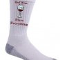Red Wine Fixes Everything Food Humor Cartoon - Crew Socks Pair