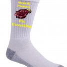 Steak & Potatoes Fix Everything Food Humor Cartoon - Crew Socks Pair
