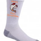 Shrimp Fixes Everything Food Humor Cartoon - Crew Socks Pair