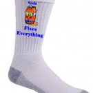 Soda Fixes Everything Food Humor Cartoon - Crew Socks Pair