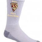Pizza Fixes Everything Food Humor Cartoon - Crew Socks Pair