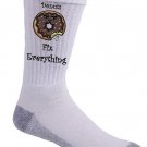 Donuts Fix Everything Food Humor Cartoon - Crew Socks Pair