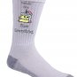 Birthday Cake Fixes Everything Food Humor Cartoon - Crew Socks Pair