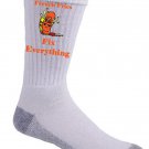 French Fries Fix Everything Food Humor Cartoon - Crew Socks Pair