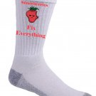 Strawberries Fix Everything Food Humor Cartoon - Crew Socks Pair