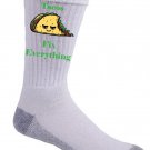 Tacos Fix Everything Mexican Food Humor Cartoon - Crew Socks Pair