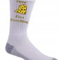 Cheese Fixes Everything Food Humor Cartoon - Crew Socks Pair