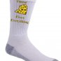 Cheese Fixes Everything Food Humor Cartoon - Crew Socks Pair