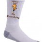 Chicken Legs Fix Everything Food Humor Cartoon - Crew Socks Pair