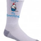 Cupcakes Fix Everything Food Humor Cartoon - Crew Socks Pair
