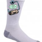 Toilet Paper God Funny Empty Toilet Paper Roll "Where's God?" - Crew Socks Pair