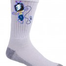 TV Boy Funny Walking w/ Telvision Head - Crew Socks Pair