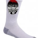 Dead Suits Skeleton March Mass of Skulls on the Move - Crew Socks Pair