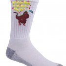 If You're Happy.. Can't Clap Funny Tyrannosaurus Rex Dinosaur - Crew Socks Pair