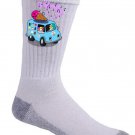 Ice Cream Truck Funny Ice Cream Cone Singing - Crew Socks Pair