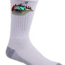 Dino Car Funny Dinosaur Lizard Car Cartoon Driving - Crew Socks Pair