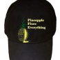 Pineapple Fixes Everything Food Humor Cartoon - Black Adjustable Cap Hat