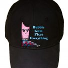 Bubblegum Fixes Everything Food Humor Cartoon - Black Adjustable Cap Hat