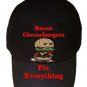 Bacon Cheeseburgers Fix Everything Food Humor Cartoon - Black Adjustable Cap Hat