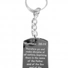 Matthew 28:19 Bible Verse Great Commission - Metal Ring Key Chain Keychain