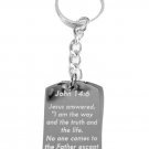 John 14:6 Bible Verse Christian Inspirational - Metal Ring Key Chain Keychain