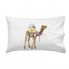 "Mystical Camel" Roaming Sahara Desert Egyptian Pyramids - Single Pillow Case