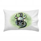 Metallic Dragon w/ Skull & Horns - Single Pillow Case