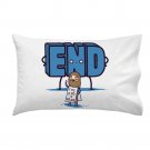 "The End Is Near" Doomsday Man w/ "END" Word Funny Cartoon - Single Pillow Case
