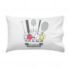 "Sport is Cruel" Funny Sport Ball & Racquet Gang "Get Fat" - Single Pillow Case