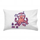 "Octosushi" Octopus Chef Cutting Tentacles Making Sushi - Single Pillow Case
