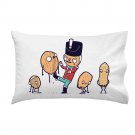 "Nut Cracker" Red Soldier Doll Kicking Walnuts & Peanuts - Single Pillow Case