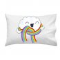 "Mr. Cloud's New Scarf" Funny Weather Cloud & Rainbow Scarf - Single Pillow Case