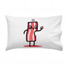 "I'm Delicious" Bacon Meat Slice Eating Itself Funny - Single Pillow Case