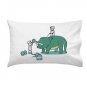 "How Bowling Balls Get Holes" Dinosaur Triceratops Horns - Single Pillow Case