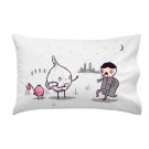 "Garlic Traveler" Funny Garlic Scaring Vampires At Night - Single Pillow Case
