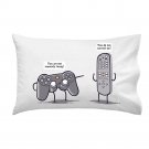"Controlling" Video Game Controller & TV Remote Arguing - Single Pillow Case