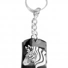 Zebra Horse Animal Logo Symbol - Metal Ring Key Chain Keychain