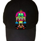 Punk Skate Totem Skateboarding Colorful Cartoon - Black Adjustable Cap Hat